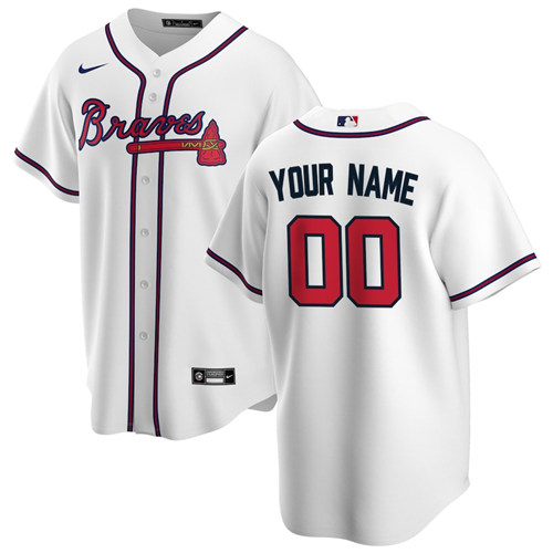 Men's Atlanta Braves ACTIVE PLAYER Custom MLB Stitched Jersey